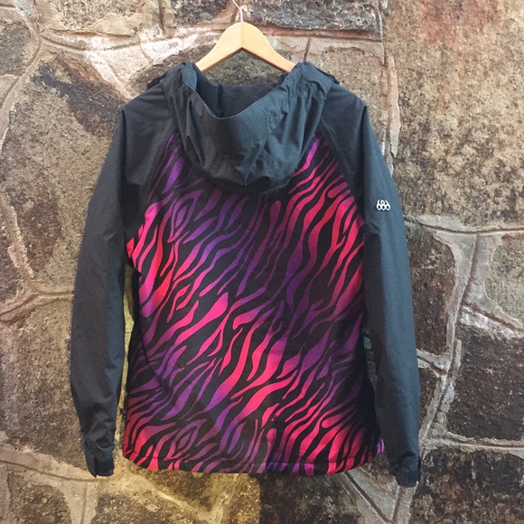 [New] 686 (M) Mannual Vamp Insulated Black/Pink/Purple Flame Snowboard Jacket - Picture 13 of 16